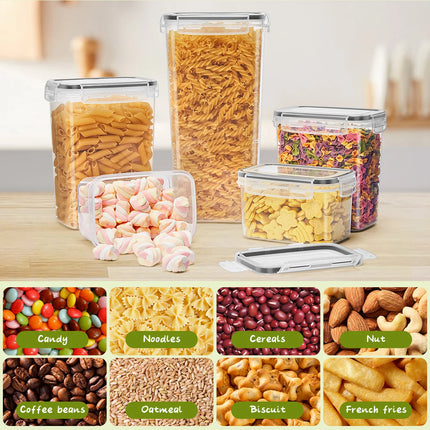 48pcs，kitchen gadgets, sealed pasta boxes with LIDS, labels and markings - versatile containers for pasta, dry food
